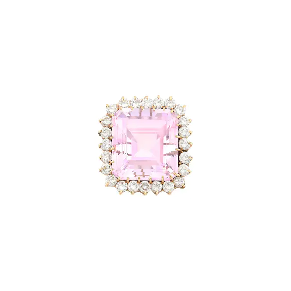 DOYLE Auctioneers & AppraisersGold, Kunzite and Diamond Ring