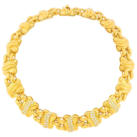 DOYLE Auctioneers & AppraisersGold and Diamond Necklace