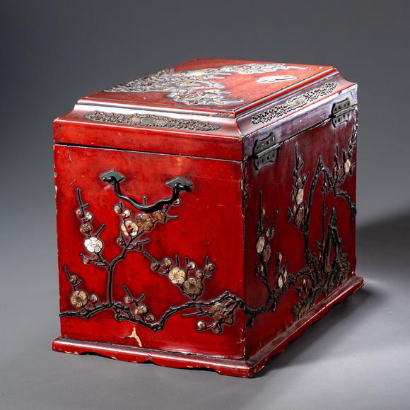 大阪國(guó)際嵌螺鈿花鳥(niǎo)盒