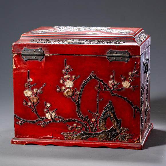 大阪國(guó)際嵌螺鈿花鳥(niǎo)盒