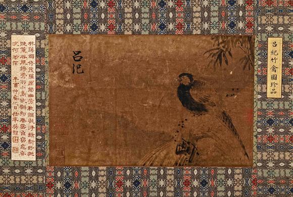 吉本株式會社明代 呂紀 花鳥圖 絹本鏡片