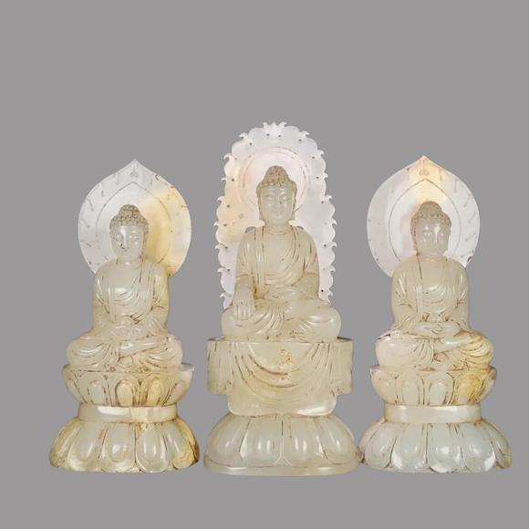 東京蕓術(shù)明 和田玉三佛