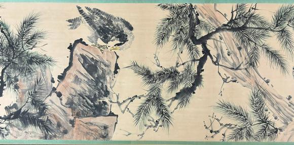東京蕓術(shù)齊白石 松鷹圖長卷 
