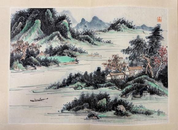 東京蕓術黃賓虹 山水 八開冊頁