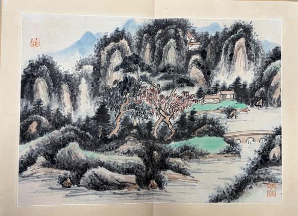 東京蕓術黃賓虹 山水 八開冊頁