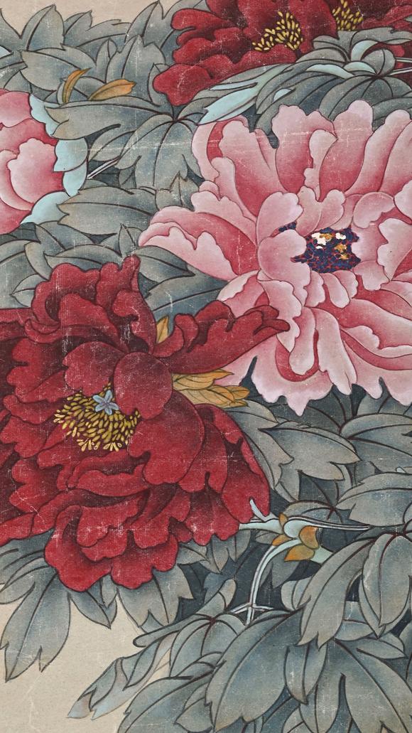 東京蕓術(shù)于非闇 國色天香 立軸紙本設(shè)色