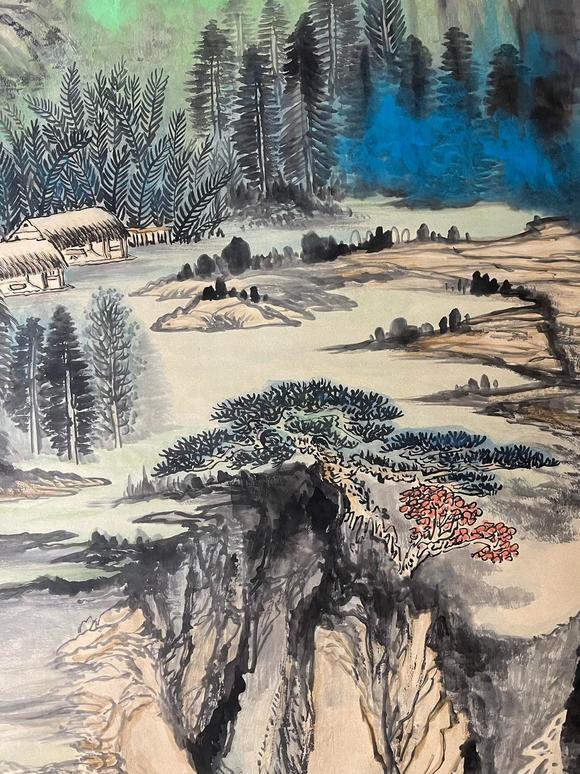 東京蕓術(shù)張大千 高山圖 立軸紙本設(shè)色