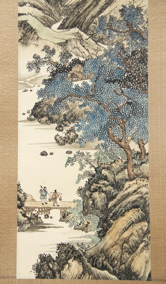 東京蕓術(shù)陳少梅 四季山居圖四條屏 裱片紙本設(shè)色