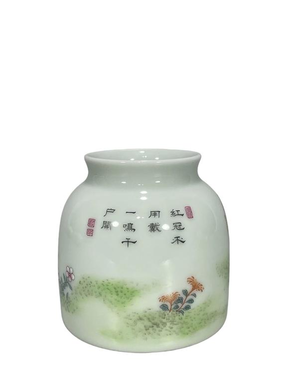 東京蕓術(shù)乾隆 粉彩公雞圖水洗