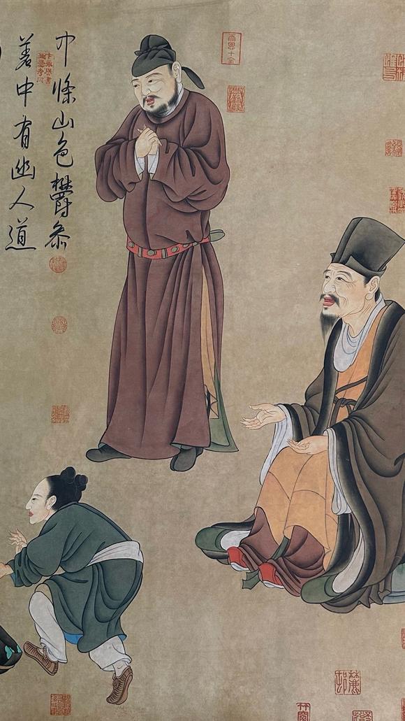 東京蕓術(shù)任仁發(fā) 元代 張果老見明皇 長(zhǎng)卷絹本
