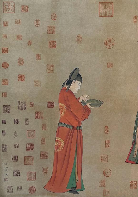 東京蕓術(shù)任仁發(fā) 元代 張果老見明皇 長卷絹本