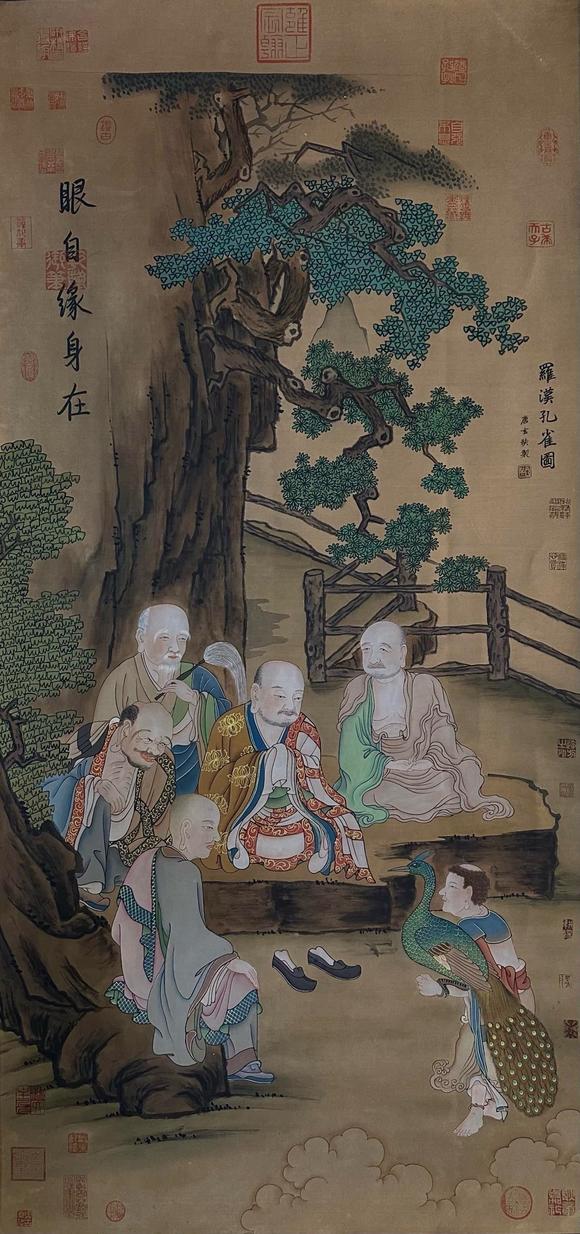 東京蕓術唐玄奘 羅漢神融卷 絹本