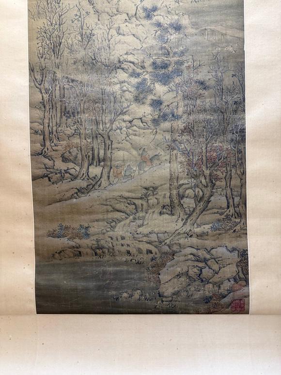 東京蕓術(shù)藍(lán)瑛 寒林雪居圖 