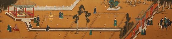 東京蕓術(shù)唐寅 明 深宮行樂圖善本寶卷 絹本