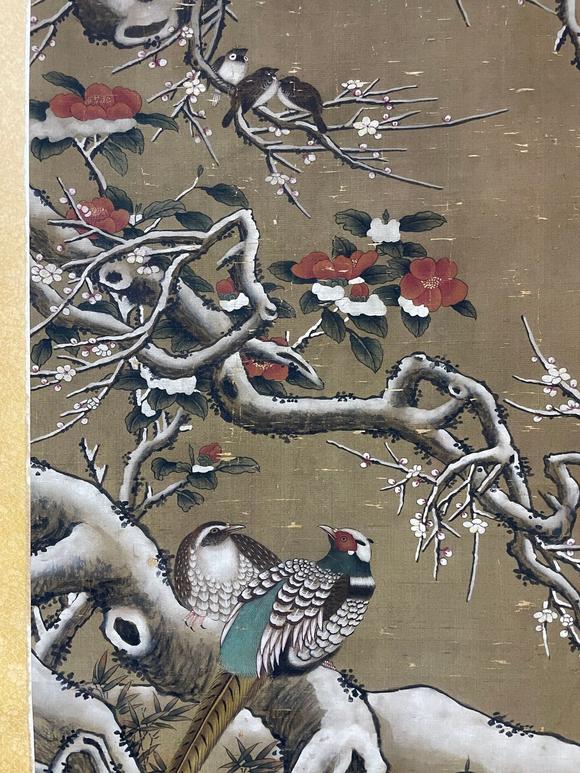 東京蕓術(shù)李迪 雪梅錦雞圖 絹本
