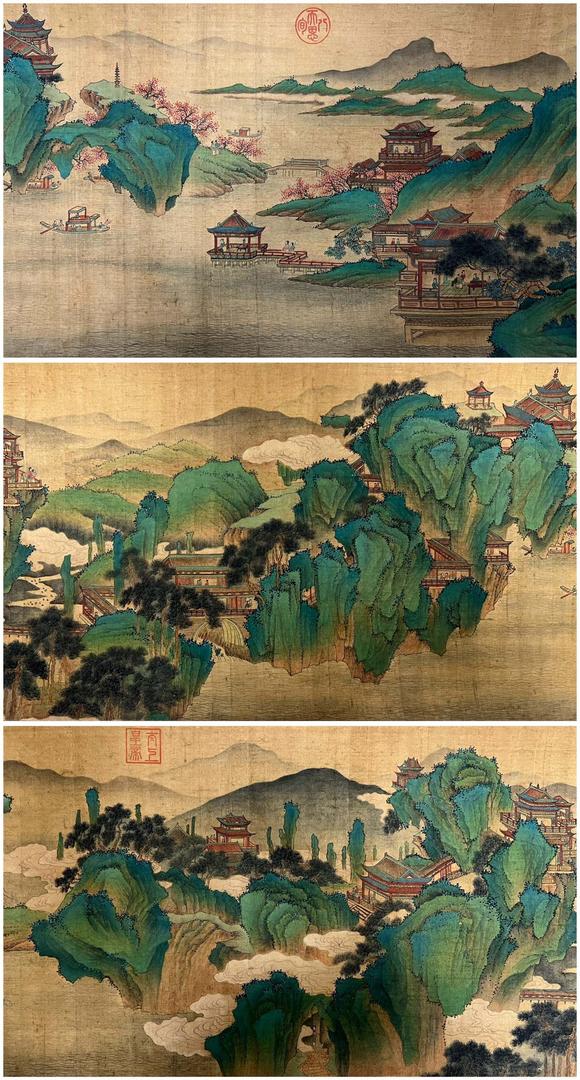 東京蕓術(shù)趙孟頫 王母宴瑤池圖卷 手卷絹本設(shè)色