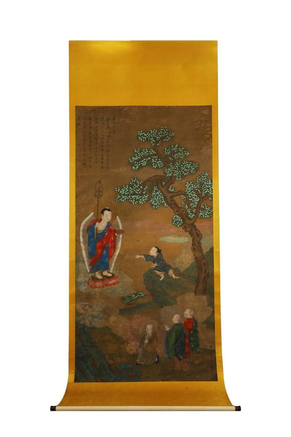 東京蕓術(shù)吳道子 唐 十二大愿軸 絹本