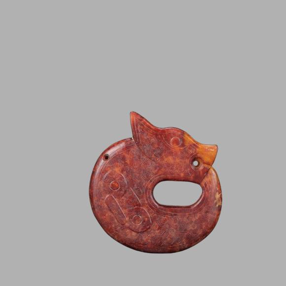 東京蕓術(shù)良渚文化龍形大玉玦