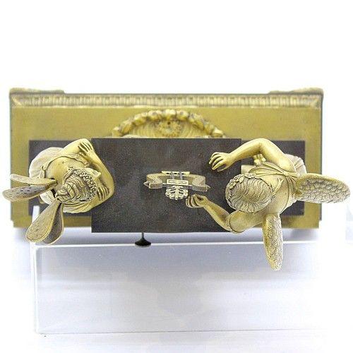 Castle AuctionEarly 19th century empire gilt bronze table clock