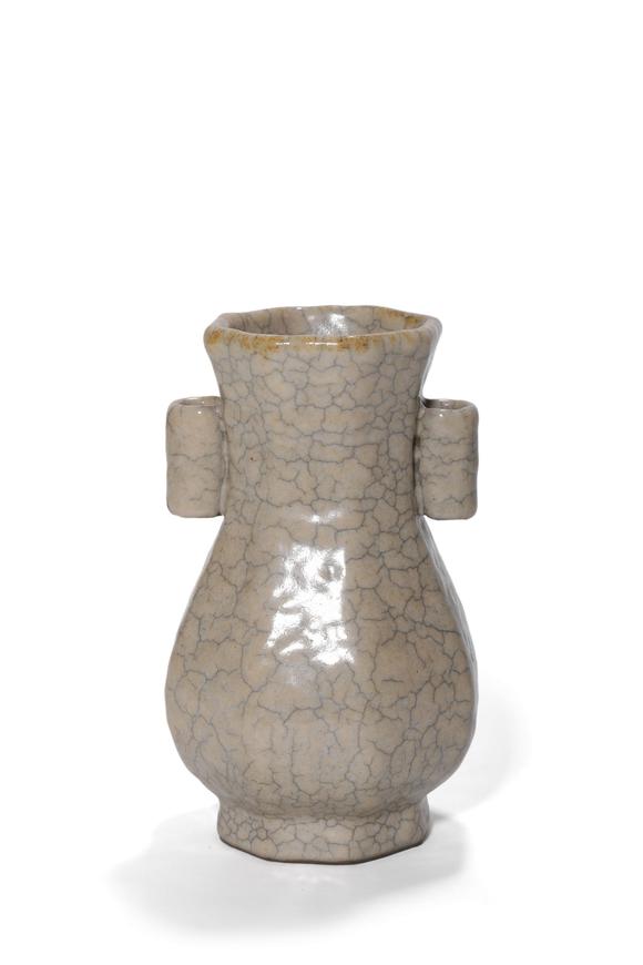 Castle AuctionA Ge-Style Crackle Hexagonal Arrow Vase, 12th–14th C Pr.