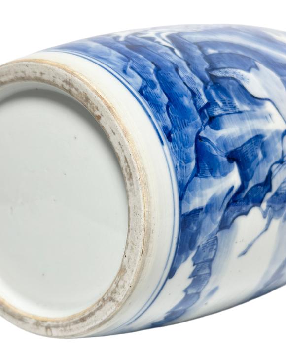 Castle AuctionA Chinese blue and white depicting figure vase, Kang Xi Pr. 