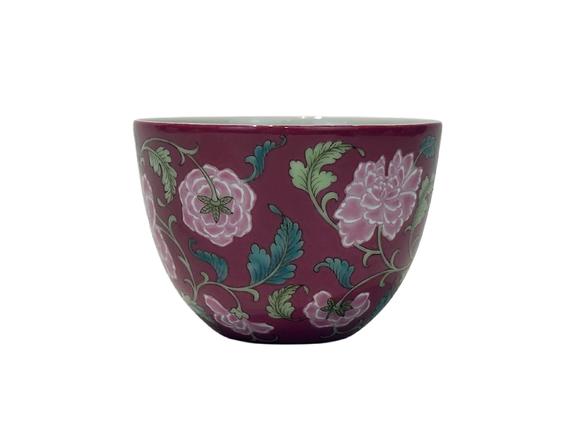 Castle AuctionA Chinese Rouge-red ground Famille Rose cup, YongZheng Pr. 