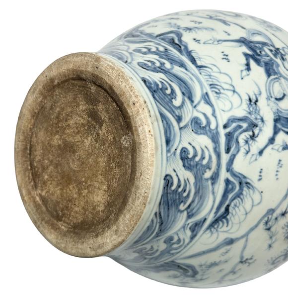 Castle AuctionA Chinese Blue and white figure jar, Ming Dynasty Pr. 