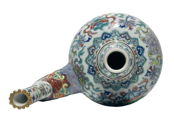 Castle AuctionA Chinese rare shape of Doucai teapot, Qian Long Pr. 