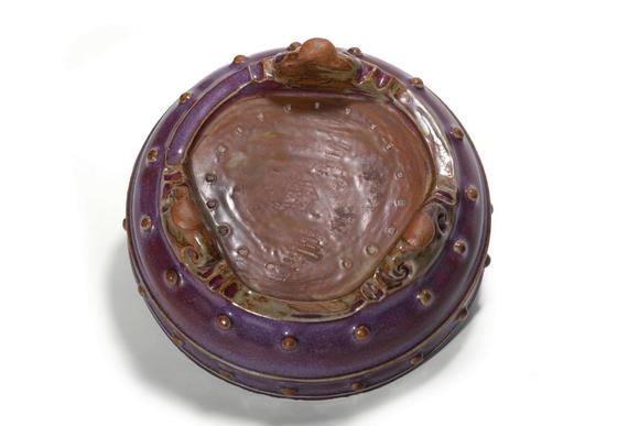 Castle AuctionA Jun Kiln Purple Splashed Tripod Narcissus Basin, 12th–14th C Pr.