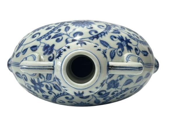 Castle AuctionA Chinese Blue and white moonflask vase,  Ming Dynasty Pr. 