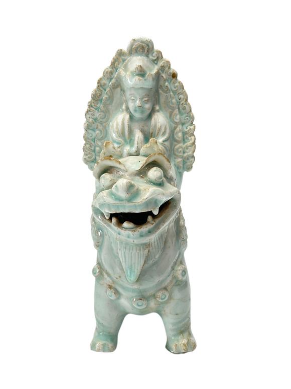 Castle AuctionA Chinese porcelain lion, Ming Dynasty Pr. or earlier.