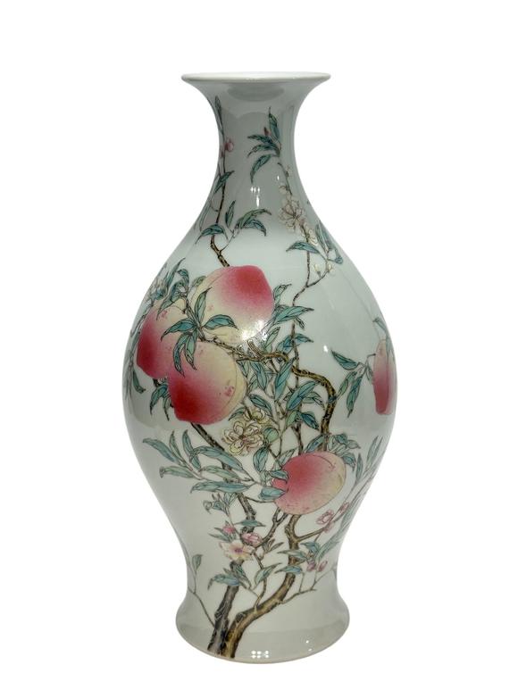 Castle AuctionAn oliva shape famille rose vase, YongZheng Pr. 