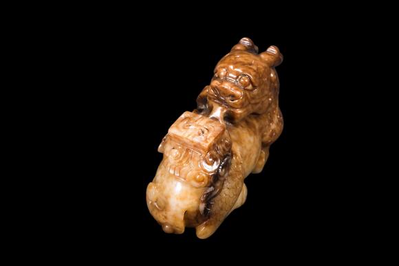 Castle AuctionA Mottled Russet Jade Qilin Carving, Ming, Circa 1368–1644 AD Pr.