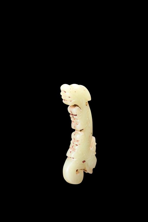 Castle AuctionA Pale Celadon Jade C-Shaped Dragon Pendant, Western Zhou, Circa 10th–9th C BC Pr.