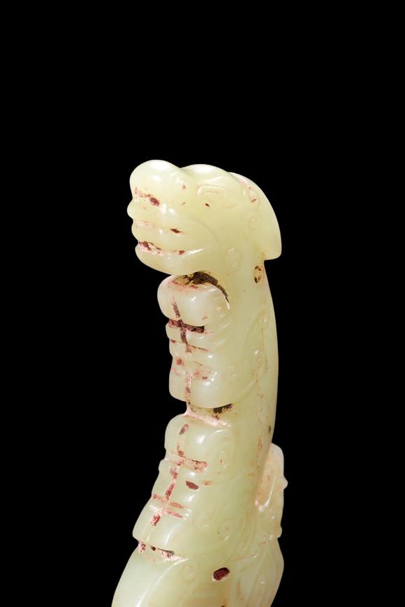 Castle AuctionA Pale Celadon Jade C-Shaped Dragon Pendant, Western Zhou, Circa 10th–9th C BC Pr.