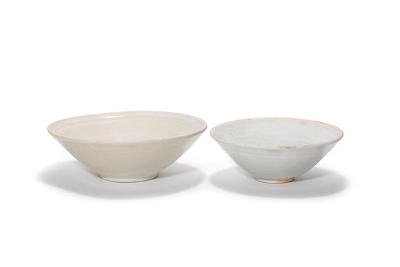 Castle AuctionA Pair of White Glaze Conical Bowls, 10th–13th C Pr.