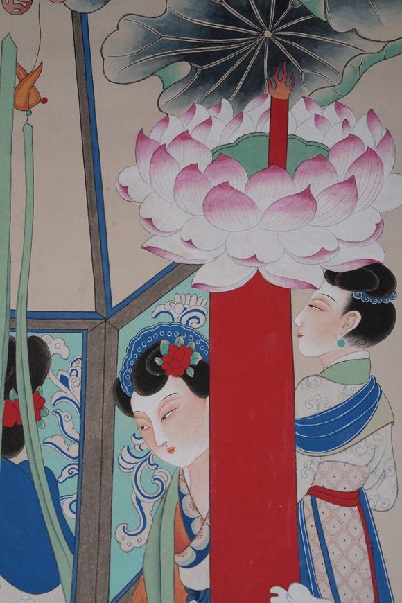 弘楊株式會(huì)社張大千紙本仕女圖畫