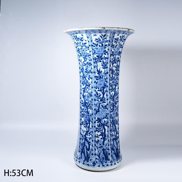 弘楊株式會(huì)社青花纏枝花卉紋花觚