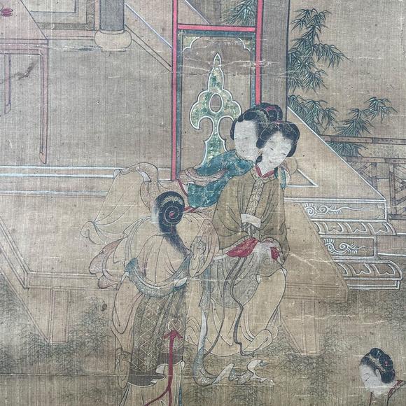 金澤美術(shù)唐寅 庭院侍女