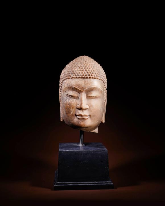 Cascade'sNorthern Qi Dynasty Stone Carving Buddha's Head | 北齊 石雕佛首