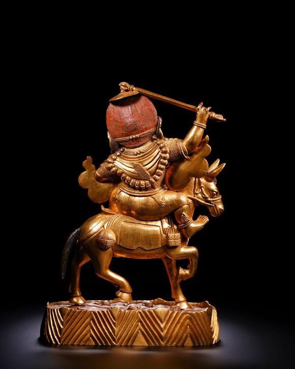 Cascade'sEight-jun God of Wealth with Clear Copper and Gold. | 清 銅鎏金八駿財(cái)神