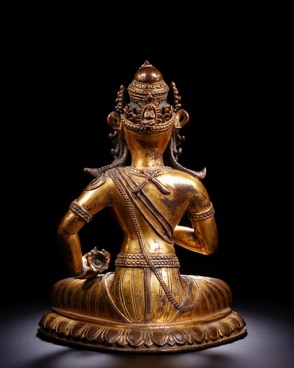 Cascade'sClear copper and gilt vajrasattva. | 清 銅鎏金金剛薩埵