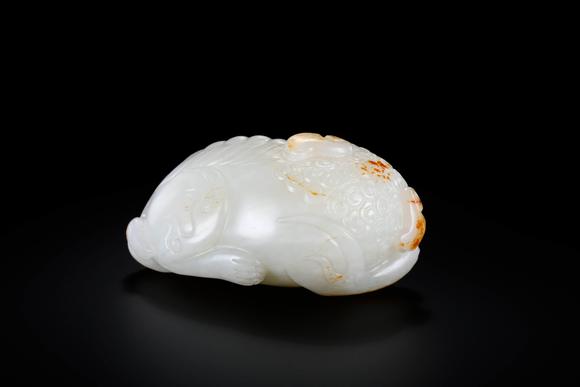 Cascade'sQing Bai Yu hong pi Rui beast | 清 白玉紅皮瑞獸