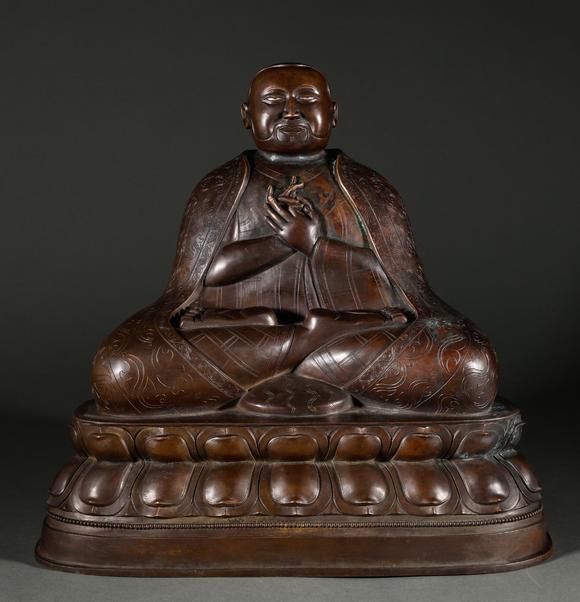 吉本株式會社清代 銅質(zhì)上師佛造像