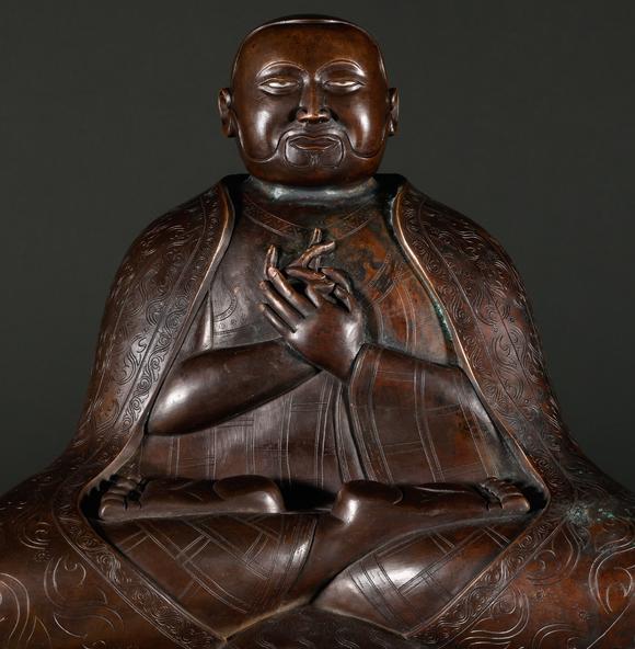 吉本株式會社清代 銅質(zhì)上師佛造像