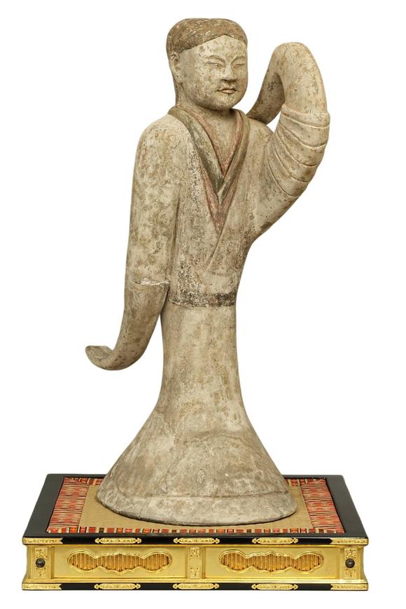 京都祇園會拍賣西漢 彩陶女樂舞俑