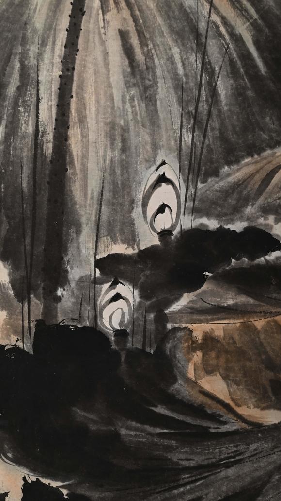 Eden Fine Antiques Galleries LLC1938 ZHANG DAQIAN LOTUS SCROLL PAINTING