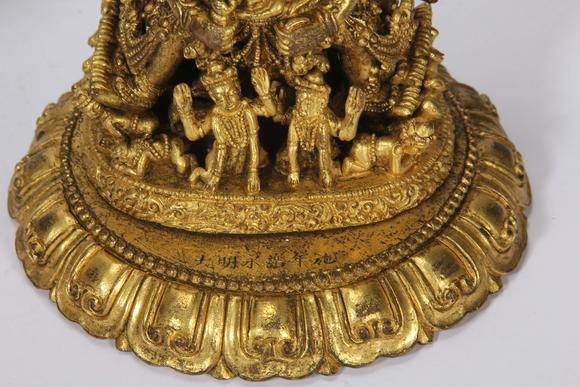 Eden Fine Antiques Galleries LLCA CHINESE GILT BRONZE LOTUS SHRINE