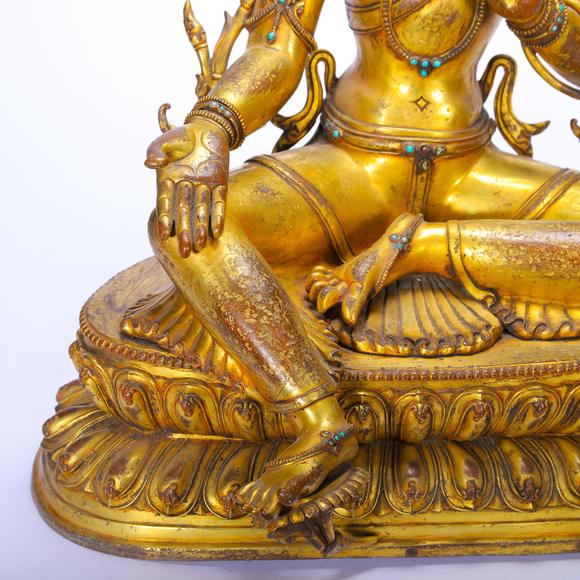 Eden Fine Antiques Galleries LLCA CHINESE GILT BRONZE TARA SCULPTURE