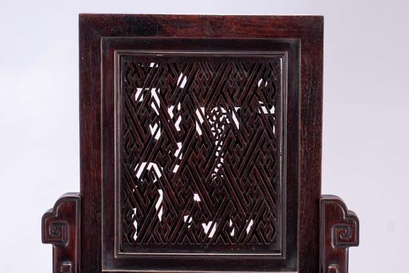 Eden Fine Antiques Galleries LLCA CHINESE ZITAN WOOD TABLE SCREEN